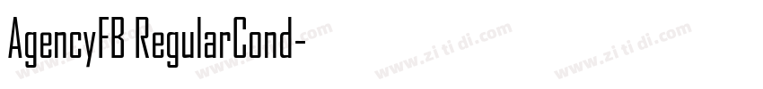 AgencyFB RegularCond字体转换